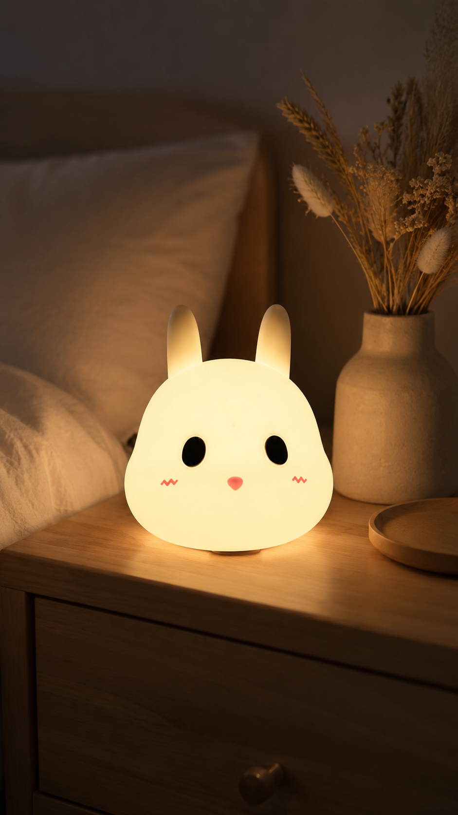 Silicone Bunny Night Lamp – RGB Ambient LED Light for Kids & Bedrooms