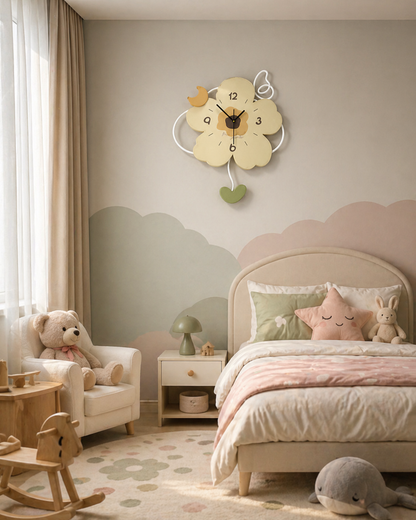 Floral Harmony Wall Clock