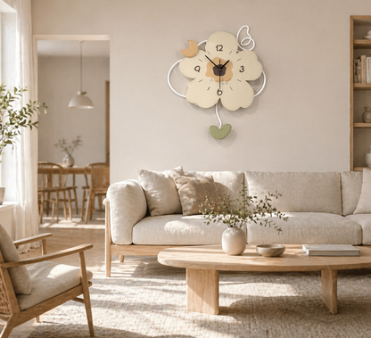 Floral Harmony Wall Clock