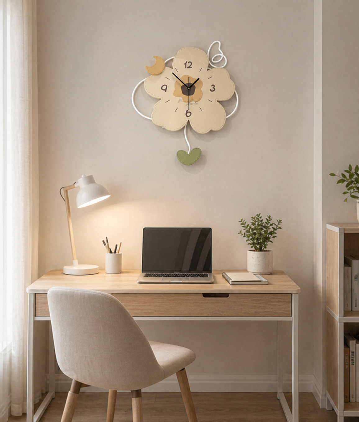 Floral Harmony Wall Clock