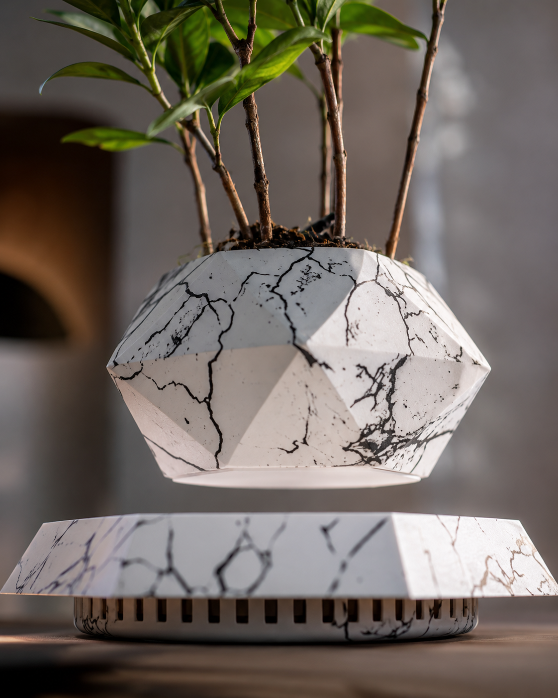 Levitating Magnetic Floating Marble Pot