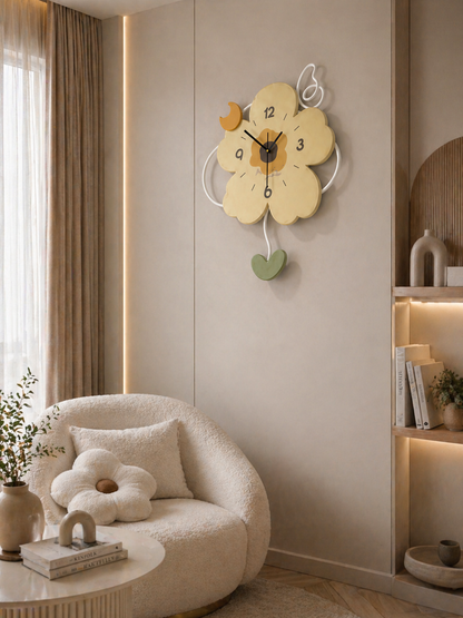 Floral Harmony Wall Clock