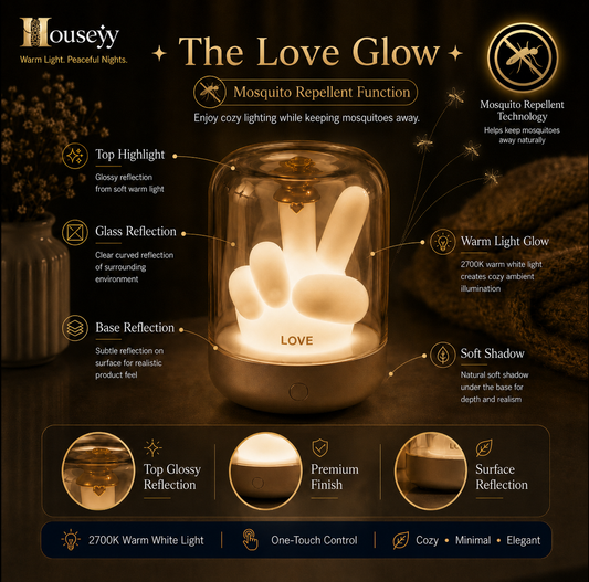 Love Glow Lamp ambient LED night light with mosquito repellent for UAE summer