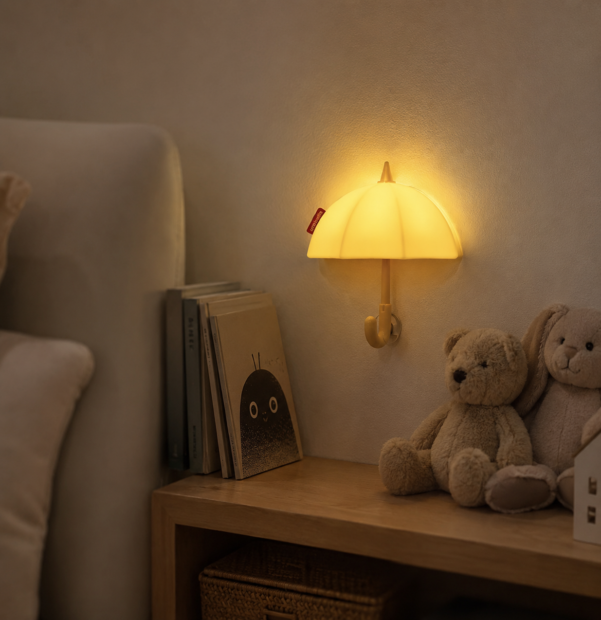 Mini Umbrella Silicone LED Lamp – Warm Ambient Bedside Night Light