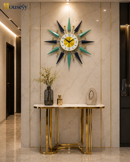 Celestial Starburst Wall Clock