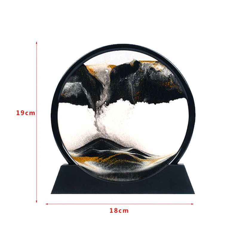 3D Deep Sea Sandscape moving sand picture full frame view