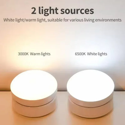Motion Sensor Night Light — USB Rechargeable, Rotatable LED Lamp for Bedroom & Bedside
