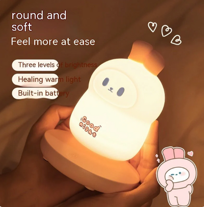 Silicone Rabbit Night Light – USB Rechargeable LED Kids Lamp UAE